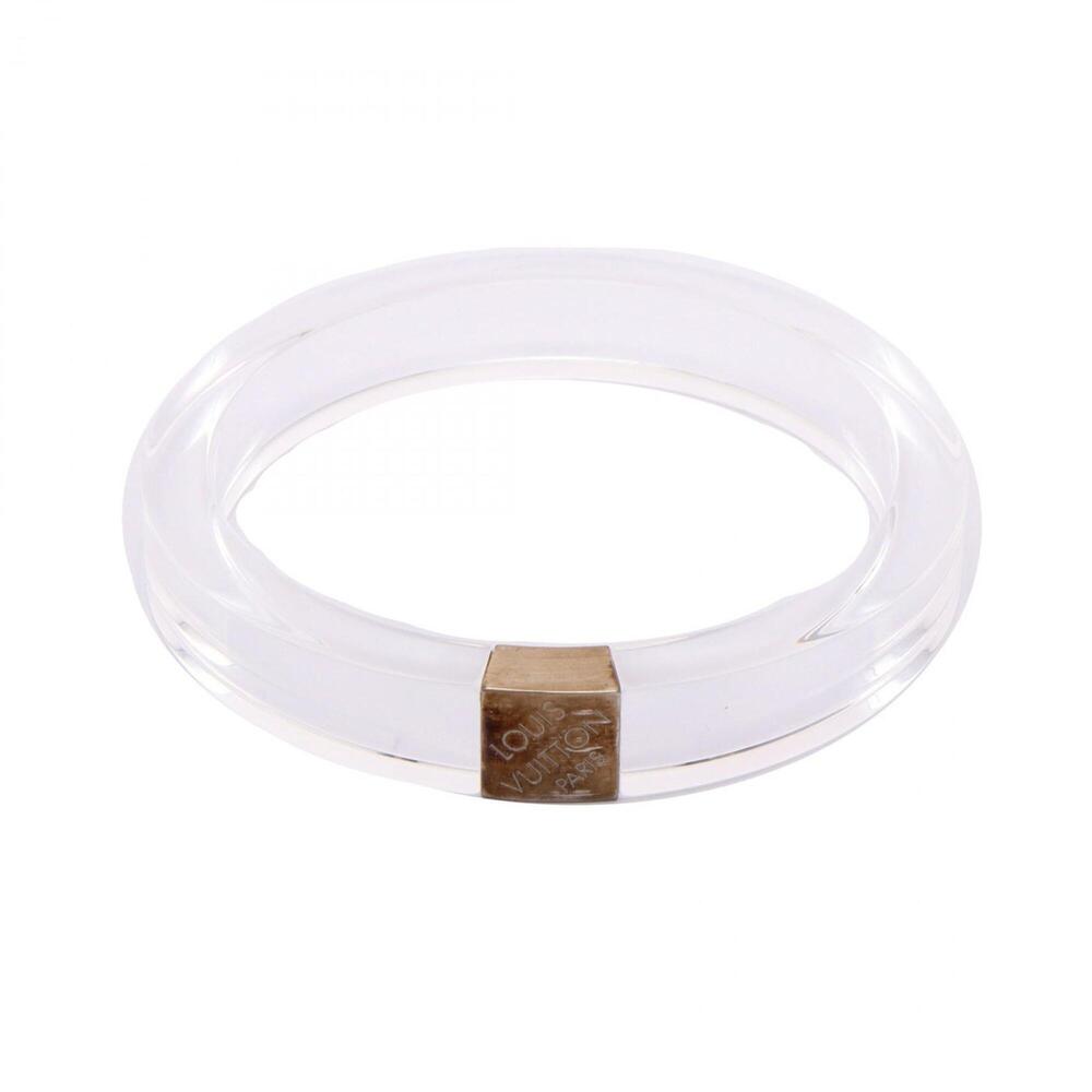 Louis Vuitton Nightclubber PM Bangle, Plastic and Metal, Women's, Clear/Silve...